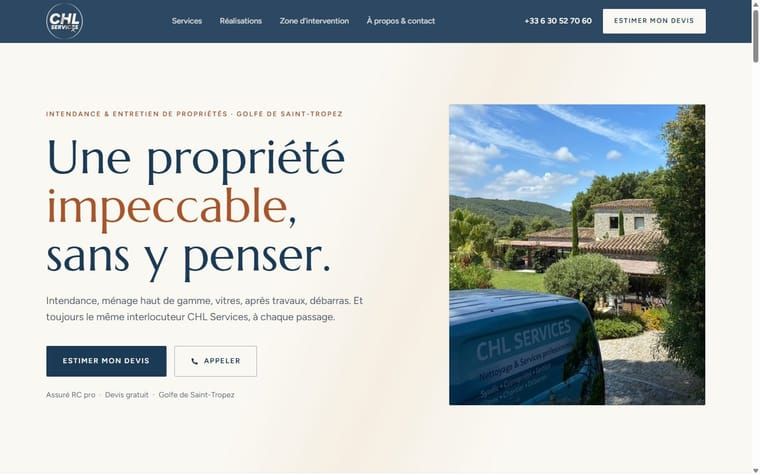 Aperçu du site CHL Services