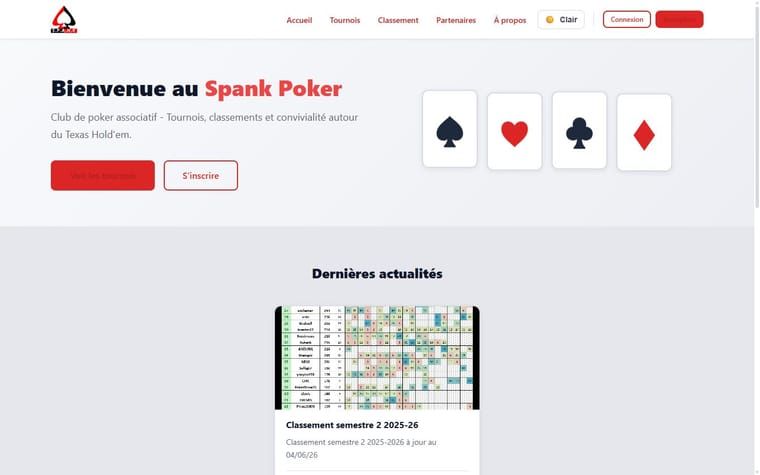 Aperçu du site Spank Poker